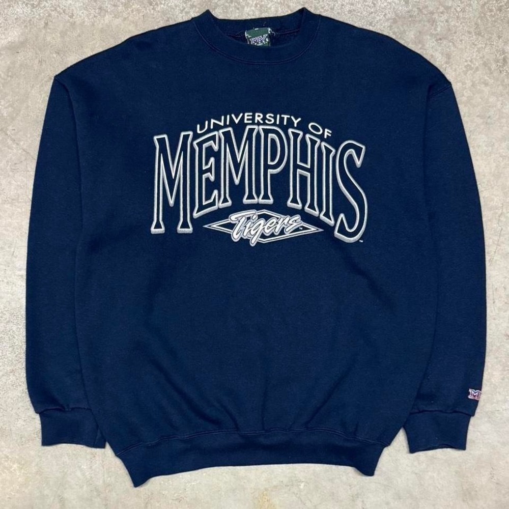 University of Memphis Vintage 90s College Crewneck Sweatshirt  Sz Large